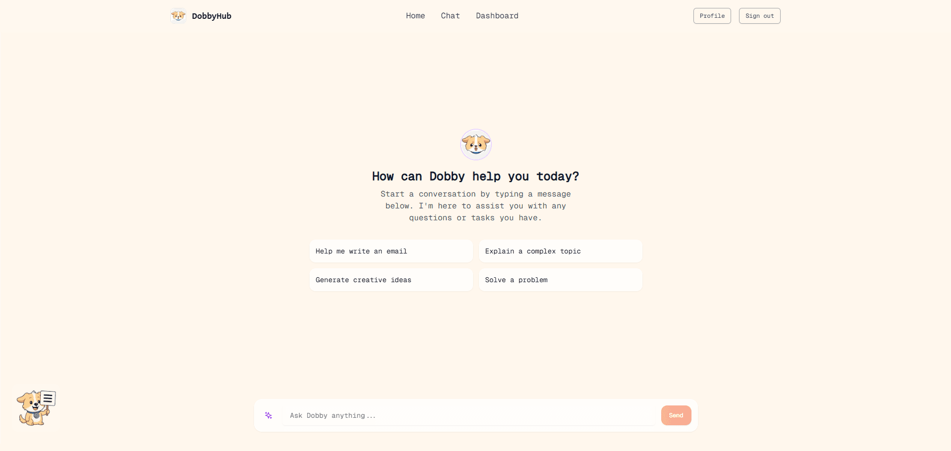 Dobby Chat Interface